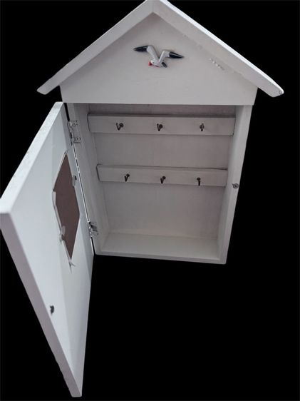 กล่องไม้แขวนกุญแจติดผนัง สไตล์เมดิเตอร์เรเนียน รูปที่ 4