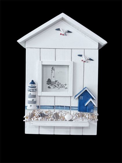 กล่องไม้แขวนกุญแจติดผนัง สไตล์เมดิเตอร์เรเนียน รูปที่ 3