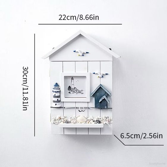 กล่องไม้แขวนกุญแจติดผนัง สไตล์เมดิเตอร์เรเนียน รูปที่ 11