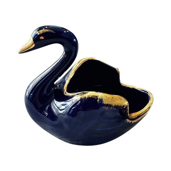 ที่ใส่เกลือรูปหงส์คู่ ลายคู่รัก โรมิโอ แอน จูเลียต แบรนด์ดัง จาก limoges ชุบทอง 24k ผลิตในฝรั่งเศส  รูปที่ 4