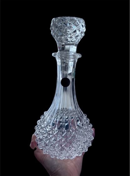 D Arques France  with Stopper Clear Glass Wild Bott ขวดเหล้า ไวน์ คริสตัลแท้ จาก ฝรั่งเศส รูปที่ 6