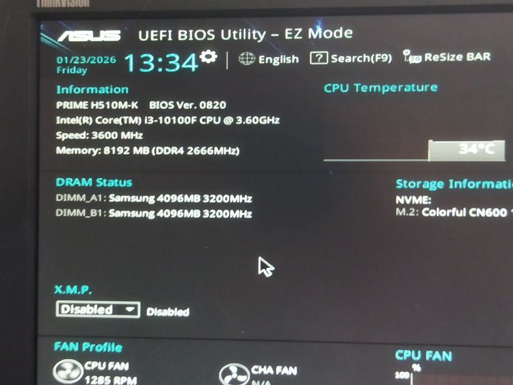 เจน10  i3-10100F ๑4.30ghz 4c 8t ไม่มีการ์ดจอในตัว พร้อม Asus รุ่น Prime H510m-k ซิ้งลม แผ่นปิดหลัง มีเก็บปลายทาง รูปที่ 7
