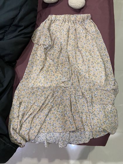 น้ำตาล ฟรีไซส์ กระโปรงยาว