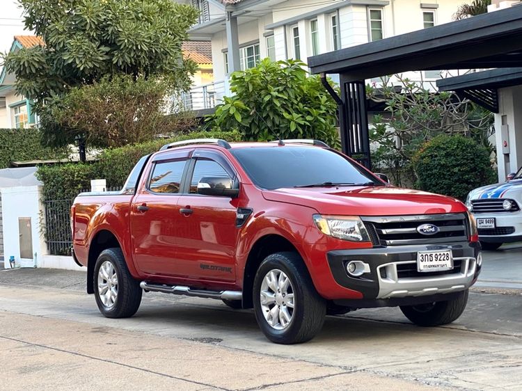 Ford Ranger 2014 3.2 Wildtrak 4WD Pickup ดีเซล ไม่ติดแก๊ส เกียร์อัตโนมัติ ส้ม รูปที่ 3
