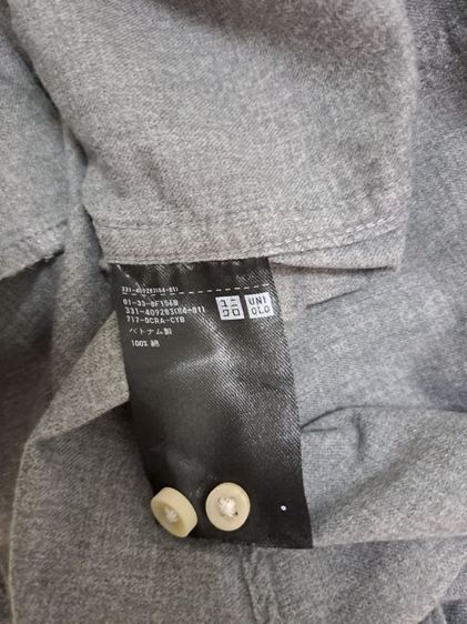 เสื้อเชิ้ตแขนยาวสีเทา แบรนด์ Uniqlo‼️ รูปที่ 5