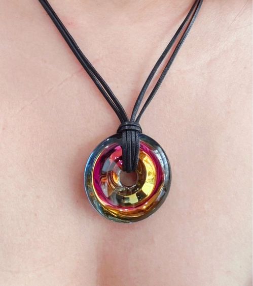 Baccarat Psydelic Rare สร้อยคอโชคเกอร์จี้คริสตัล ลายไซเดลิคหายาก รูปที่ 2