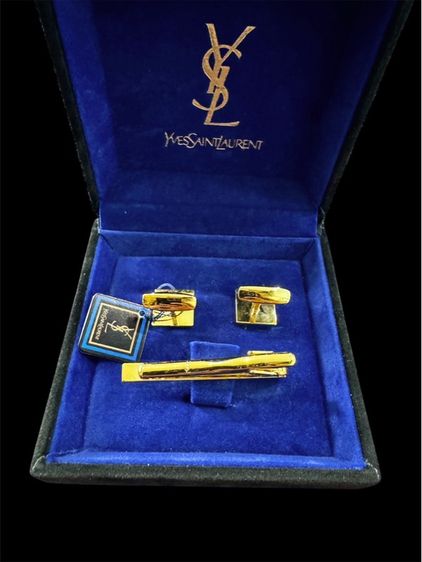 Cufflinks YvesSaintLauarent Set   เซ็ท คัฟลิงค์ YSL รูปที่ 2