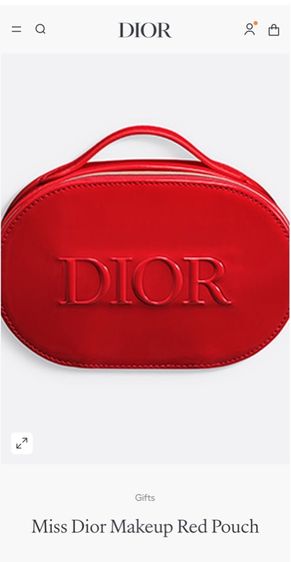 Miss Dior Makeup Red Pouch กระเป๋าเครื่องสำอางสีแดง Miss Dior  รูปที่ 3
