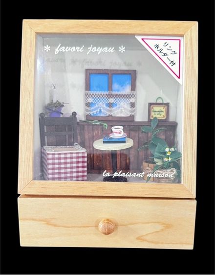 ของตกแต่งบ้านอื่นๆ บ้านตุ้กตา3 มิติในกล่องไม้เก็บเครื่องประดับ