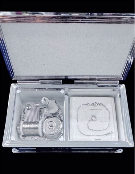 กล่องดนตรีเก็บเครื่องประดับจากแบรนด์ Canal 4℃ พร้อมสร้อยข้อมือเงินแท้ รูปหัวใจ แบรนด์ดังจากญี่ปุ่น  รูปที่ 3