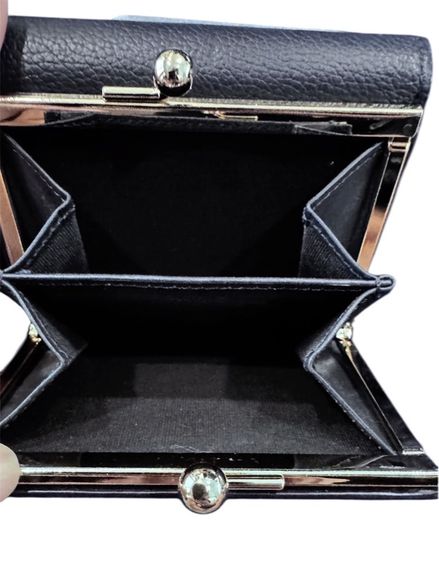 กระเป๋าสตางค์แบบพับสามทบ ลายทางซ้อนชั้น สำหรับผู้หญิง จาก Paul Smith หนังสีดำ รูปที่ 5