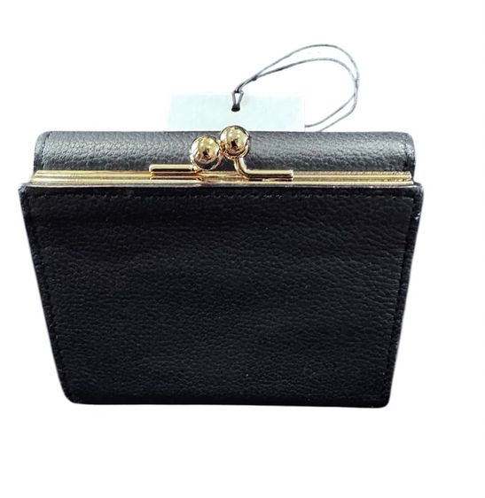 กระเป๋าสตางค์แบบพับสามทบ ลายทางซ้อนชั้น สำหรับผู้หญิง จาก Paul Smith หนังสีดำ รูปที่ 4