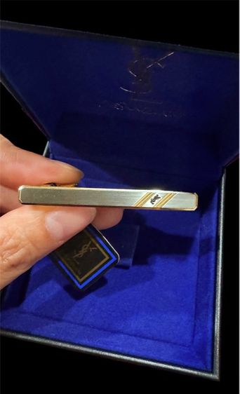 YSL Tie Clip With Box  ที่หนีบเน็คไทน์ YSL  รูปที่ 4