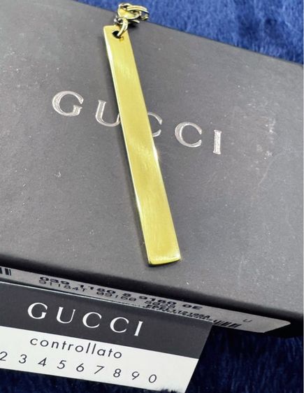 Gucci bar charm keychain พวงกุญแจ จี้ รูปแท่งสีทอง  รูปที่ 2