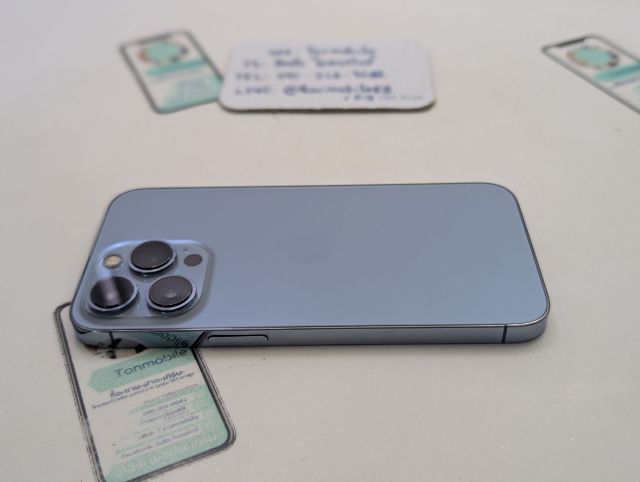 iPhone 13 Pro 256 Blue ศูนย์ไทย สภาพสวย มีตัวเครื่องอย่างเดียว ไม่มีอุปกรณ์อื่น สุขภาพแบต 84 เพียง 12,590 บาท ครับ  รูปที่ 3