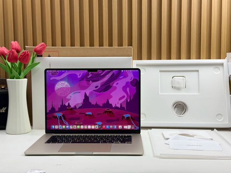 Apple แมค โอเอส 8 กิกะไบต์ อื่นๆ ไม่ใช่ MacBook Air 15-inch M2 2023 Ram8GB SSD256GB Starlight