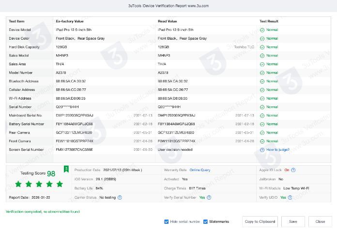 iPad Pro M1 ( 2021 ) 12.9 นิ้ว ( Wi-Fi ) ความจุ 128GB สี Space Grey พร้อม Zugu Case สีดำ รูปที่ 18