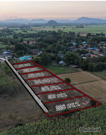 ที่ดินแบ่งแปลง วิวเขา ถมแล้ว 171–226 ตร.ว. ติดถนนสาธารณะ 6 ม. โพธาราม รูปที่ 3