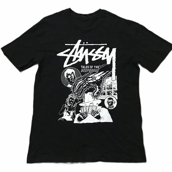 ดำ แขนสั้น เสื้อทีเชิ้ต อื่นๆ Stussy Custom Made T Shirt