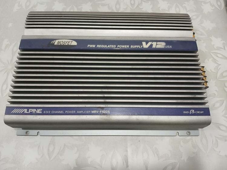 ขายมือสองAlpine MRV-F400S เป็นเพาเวอร์แอมป์รถยนต์แบบ 4 แชนเนล