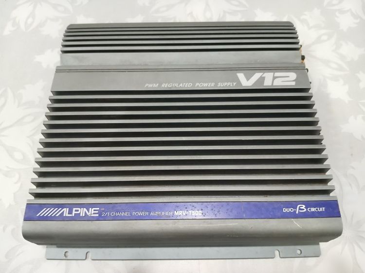 เพาเวอร์แอมป์ เครื่องขยายเสียงติดรถยนต์ Alpine V12 MRV-T500 