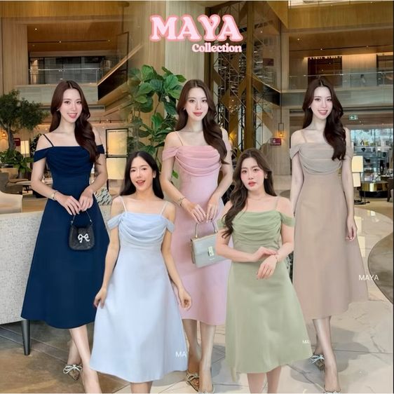 ชุดเดรส ออกงาน เดรสสั้นออกงานแต่ง ชุดเพื่อนเจ้าสาว รูปที่ 4