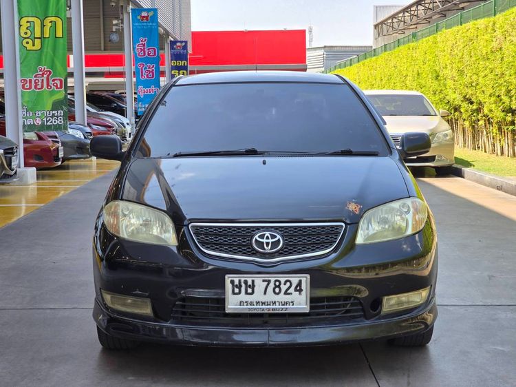 Toyota Vios 2004 1.5 E Sedan เบนซิน ไม่ติดแก๊ส เกียร์ธรรมดา ดำ รูปที่ 2