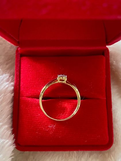 แหวนทองแท้9kเพชรแท้เบลเยี่ยมเบอร์52 สวยมาก รูปที่ 4