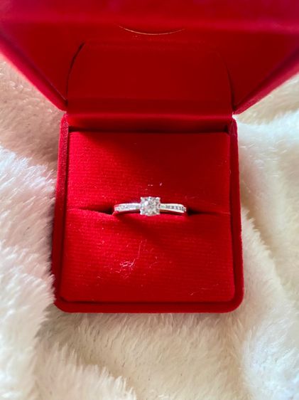 แหวนทองแท้9kเพชรแท้เบลเยี่ยมเบอร์52 สวยมาก รูปที่ 5