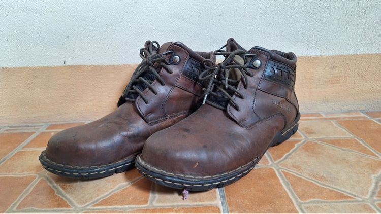 น้ำตาล รองเท้าบู๊ท ขนาดอื่น ๆ อื่นๆ รองเท้าหนังแท้หุ้มข้อเทวินทร์