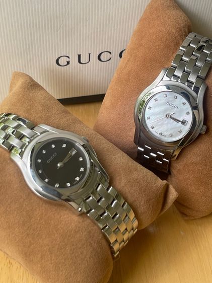 GUCCI Round face Watches Diamond 5500L Swiss Quartz Women's Watch  รูปที่ 15