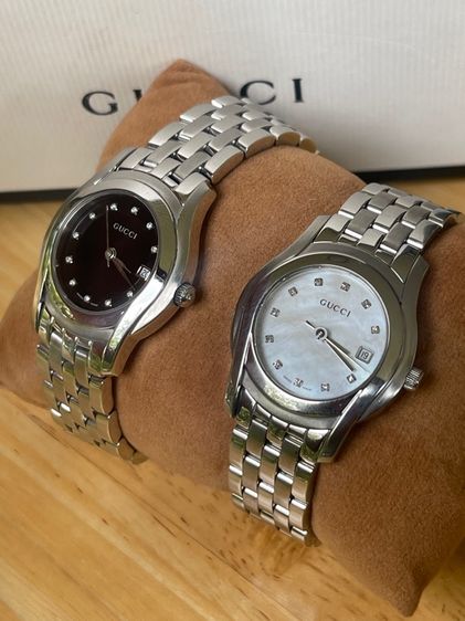 GUCCI Round face Watches Diamond 5500L Swiss Quartz Women's Watch  รูปที่ 14