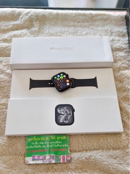 ดำ Apple -  Watch Series 11 GPS  46mm Jet Black Aluminium Case with Black Sport Band