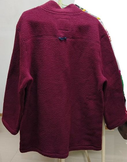 เสื้อกันหนาวแขนยาว ผ้าขน สีแดงเลือดหมู รูปที่ 2
