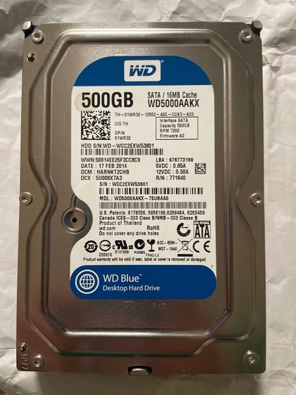 ที่เก็บข้อมูลและเมมโมรี่การ์ด Hard disk 500 gb ตัวละ 290฿ 2ตัว 550฿