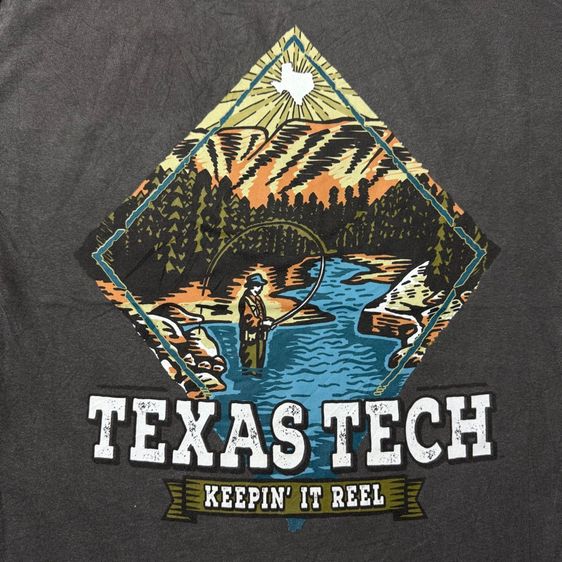 เสื้อยืดแขนยาว Texas Tech งานผ้าฝอก Size M รูปที่ 3