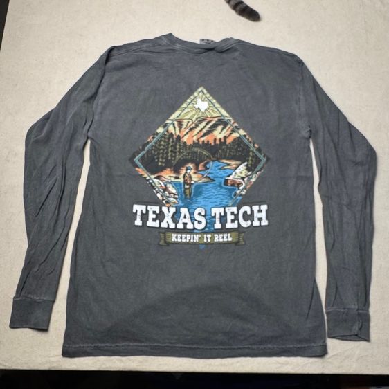 เสื้อยืดแขนยาว Texas Tech งานผ้าฝอก Size M รูปที่ 2