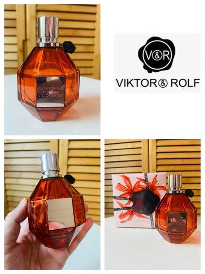 ขวดน้ำหอมแท้ 💯 VICTOR and  ROLF Flowerbomb Tiger Lily 100ml พร้อมกล่อง หายาก สำหรับนักสะสม ตั้งโชว์หรู  พร็อพ ส่งฟรี