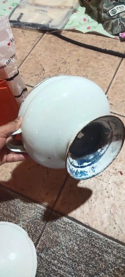 โถข้าวโลหะเคลือบขาว 1คู่ รูปที่ 3