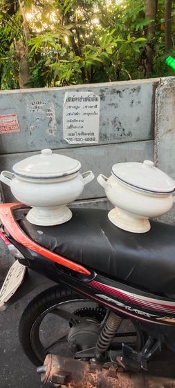 โถข้าวโลหะเคลือบขาว 1คู่ รูปที่ 10