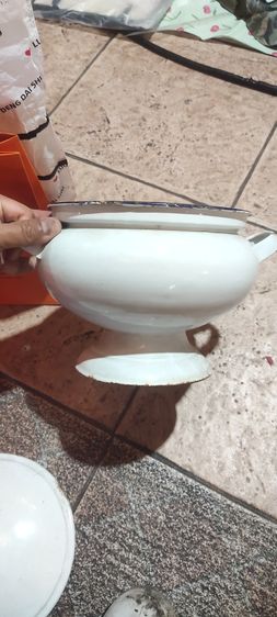 โถข้าวโลหะเคลือบขาว 1คู่ รูปที่ 2