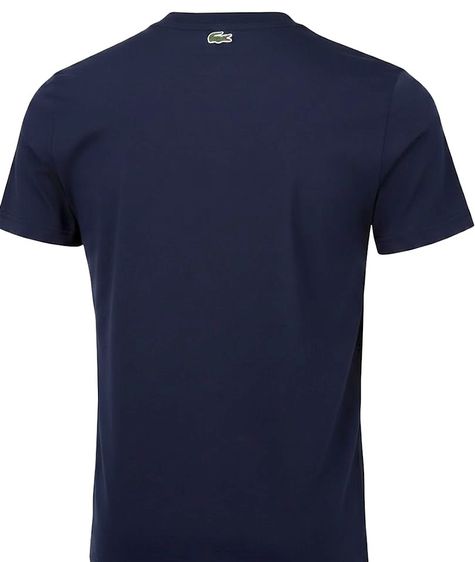 LACOSTE Men's Signature Print Cotton T-Shirt รูปที่ 7