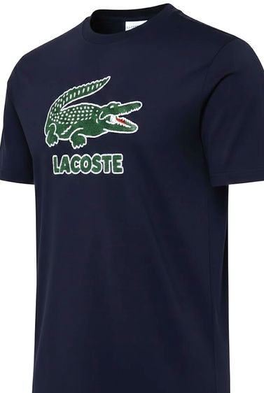 LACOSTE Men's Signature Print Cotton T-Shirt รูปที่ 5
