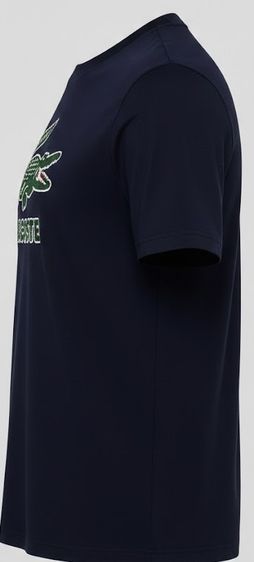 LACOSTE Men's Signature Print Cotton T-Shirt รูปที่ 4