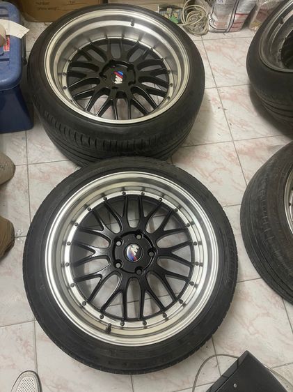 ล้อแมก BBS LM ขอบ19 5ู 120 หน้า8.5 นิ้ว หลัง10 นิ้ว พร่อมยางมิชชลิน 11500 รูปที่ 2