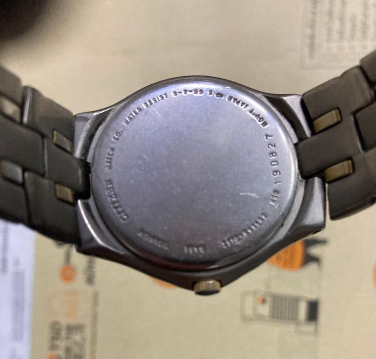 citizen quartz ไทเทเนียมทั้งเรือน หน้าลายผ้า มีวันที่  รูปที่ 3