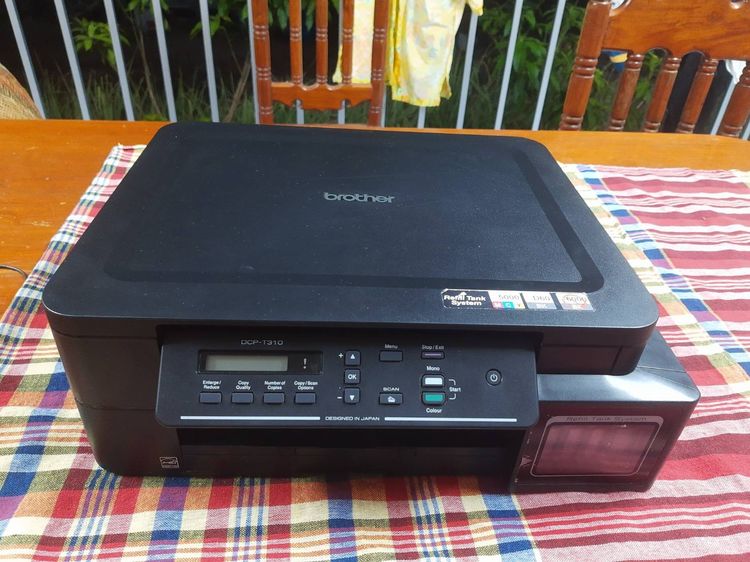 พริ้นเตอร์อิงค์แท้งค์ เครื่องถ่ายเอกสารปริ้นเตอร์อิ้งเจ็ตBrotherรุ่นDCPT310สแกนได้สีดําได้ส่วนสีอื่นหมดต้องเติมTankโรงงาน