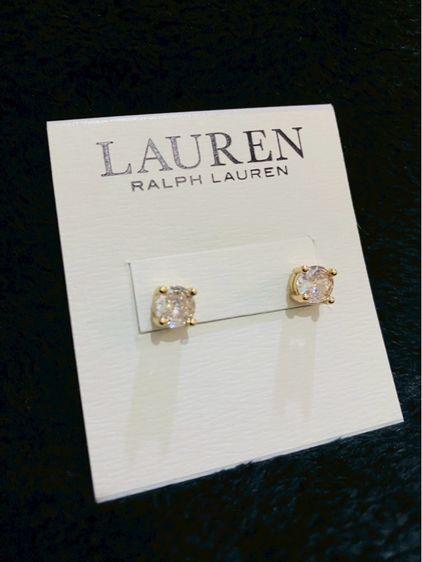 ต่างหูสตั๊ดเพชร CZ ดีไซน์คลาสสิกจาก  Lauren Ralph Lauren รูปที่ 3