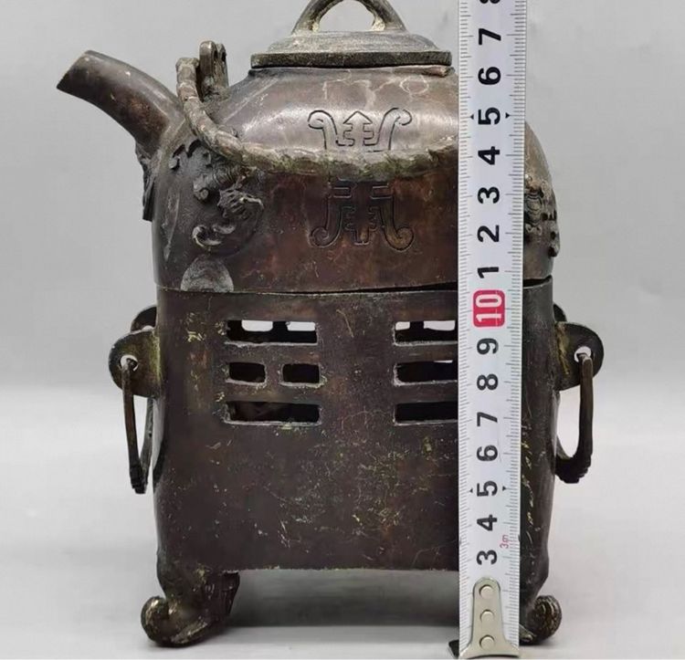 ✨กาน้ำชาทองเหลืองเก่าโบราณ 