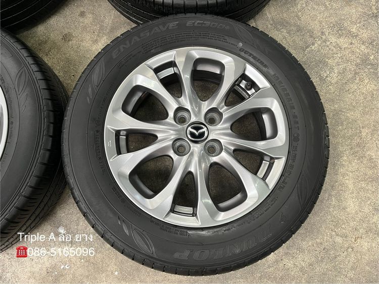 ✨ล้อแม็ก✨Mazda 2 Skyactive ขอบ 15 สีเทา แถมยาง 185-65-15 Dunlop ปี 21 รูปที่ 3